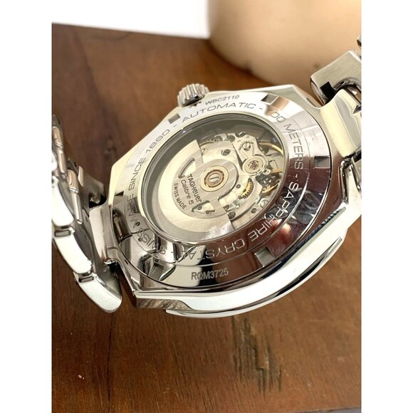 Tag Heuer Men's Watch WBC2110 Link Swiss Automatic Black Dial Silver Steel 40mm - Picture 5 of 13